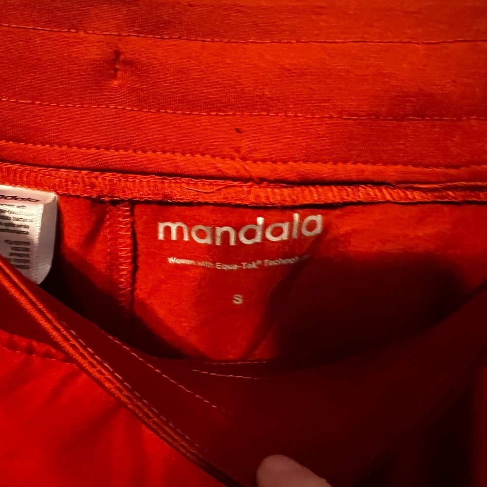 Mandala Women's burnt orange jogger and scrub top
